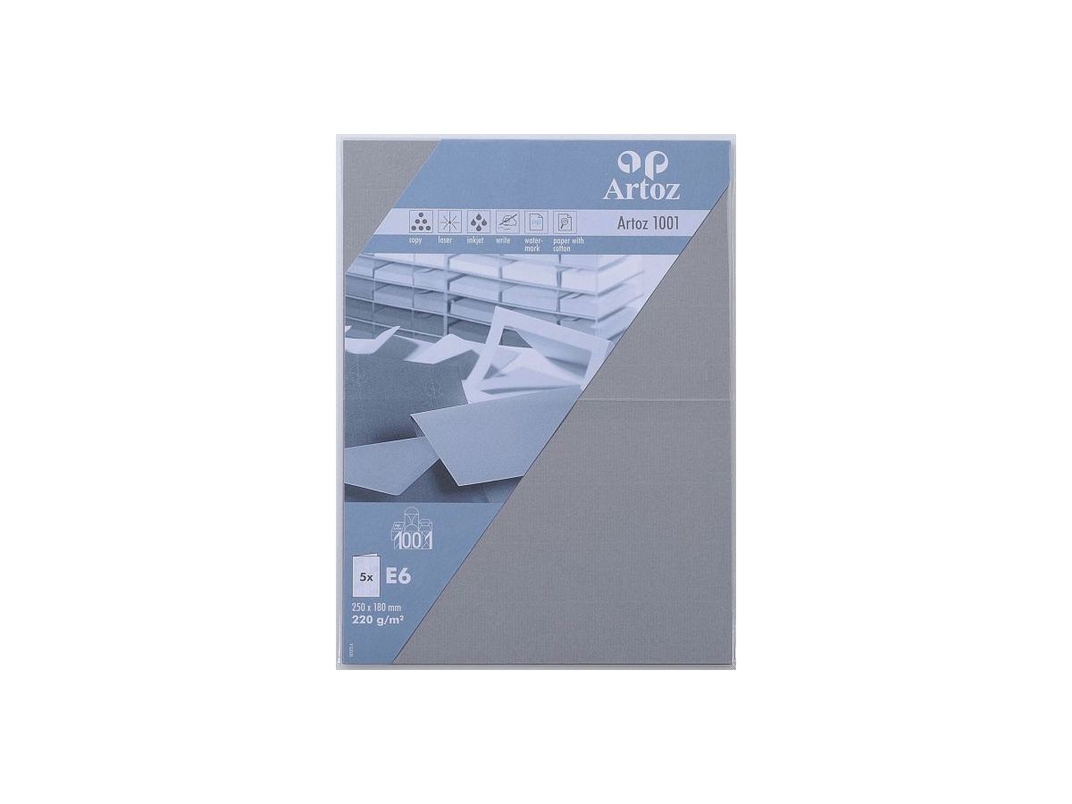 ARTOZ Cartoline 1001 E6 107372262 220g, graphit 5 fogli (7612450981889)