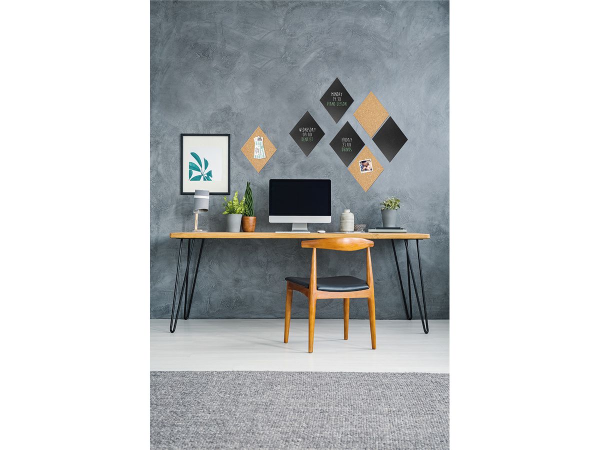 SECURIT Chalk/Cork Lavagna DIAMANT FB-CB-DIA 7 pezi 33.2x22.4x2cm (8719075286609)