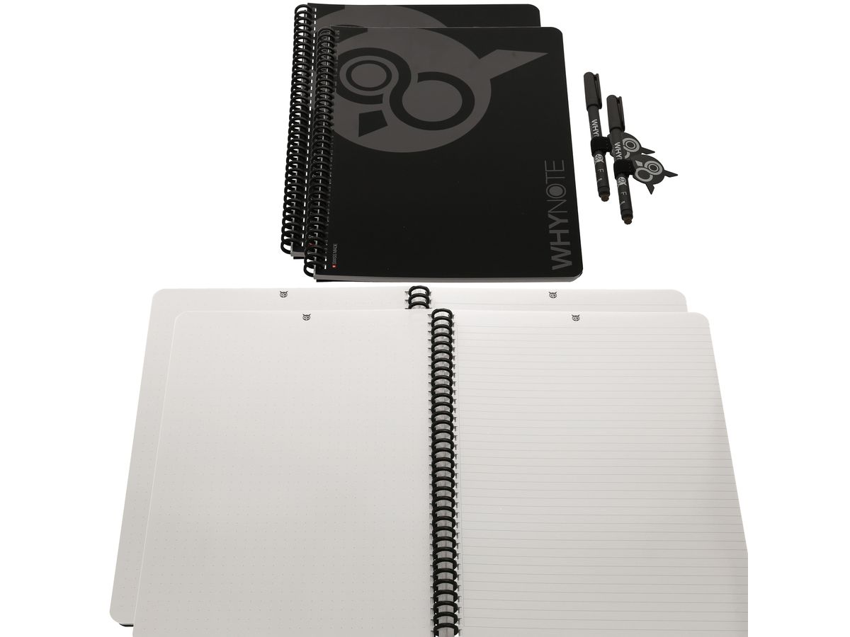 WHYNOTE Notizbuch A4 WNA4BOK01 starter-kit, schwarz (7640167322190)