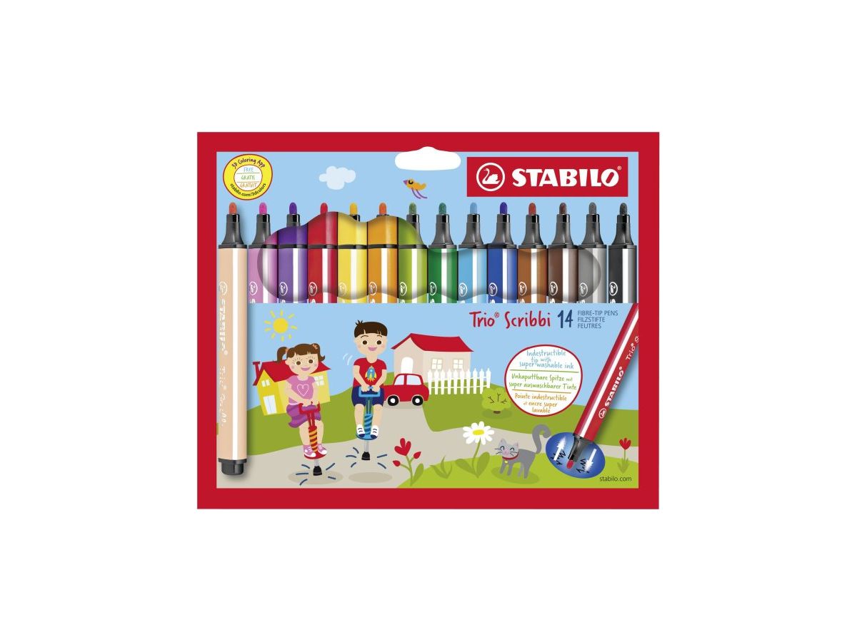 STABILO Trio Scribbi 1.5-2mm 368/1401 14 pièces (4006381492522)