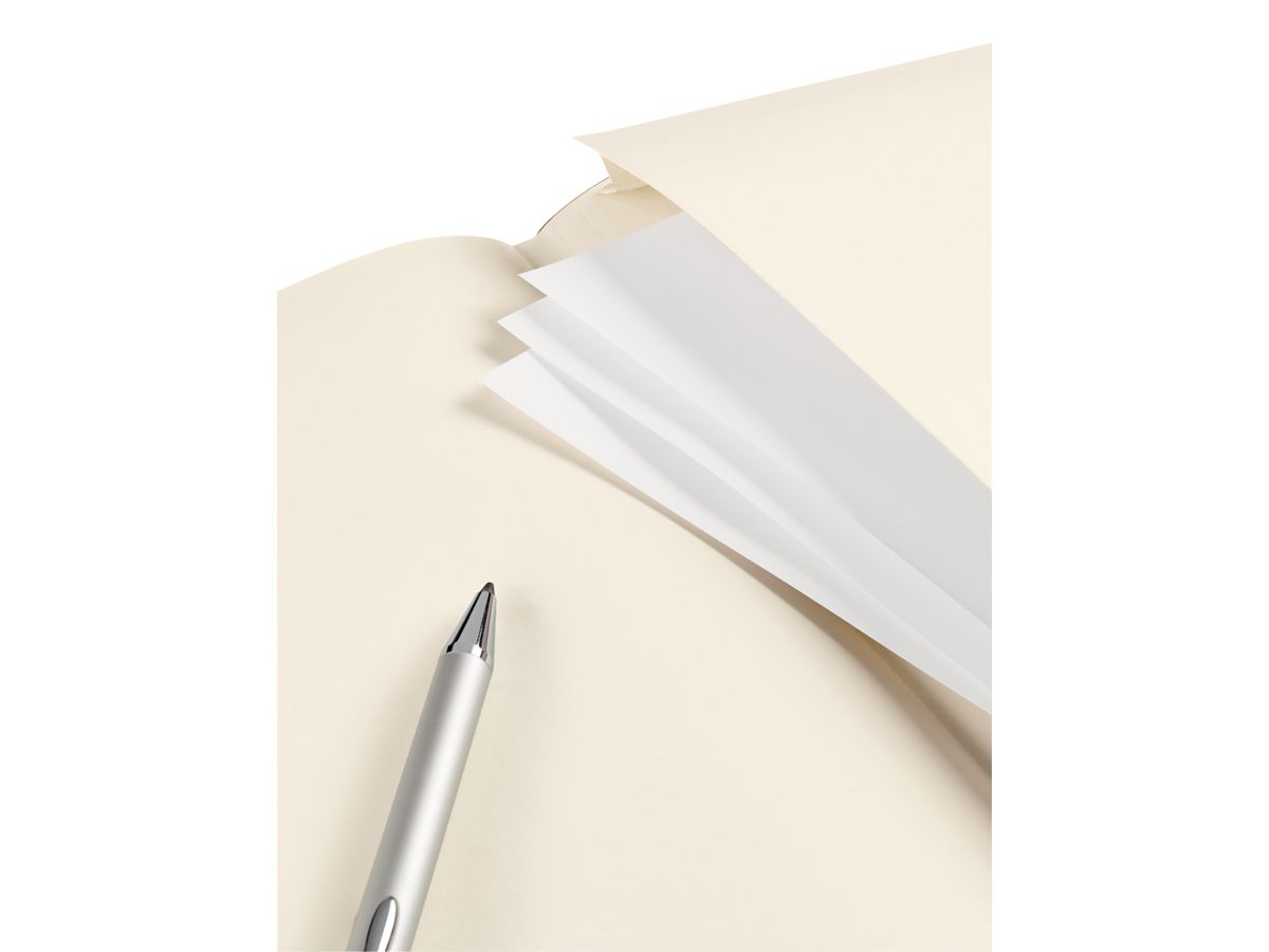 TRANSOTYPE senseBook RED RUBBER A5 75020501 ligné, M, 135 feuilles beige (8716329071363)