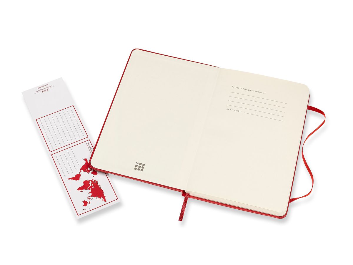 MOLESKINE Carnet Medium HC 18,2x11,8cm 626628 lingé, scarlet, 208 pages (8058647626628)