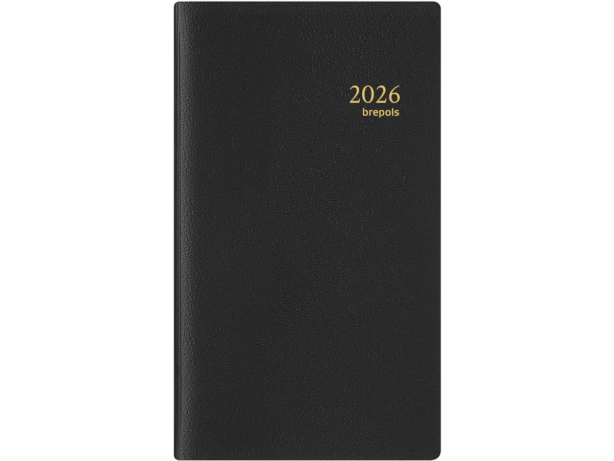 BREPOLS Agenda Interplan Genova 2026 0.736.2051 1S/1P noir 8.9x16cm (5412303124010)