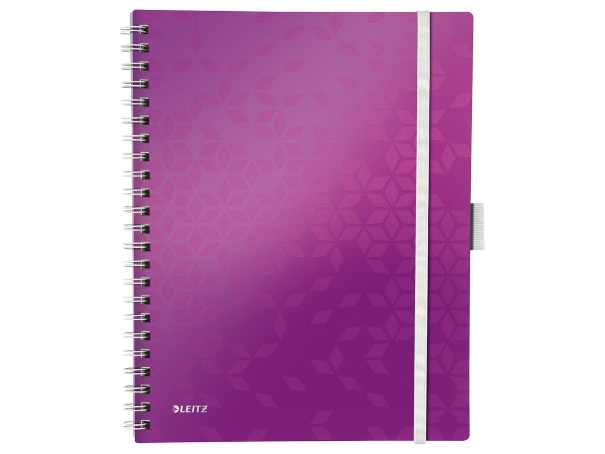 LEITZ Libro spirale WOW PP A4 46450062 viola 80 fogli (4002432108534)
