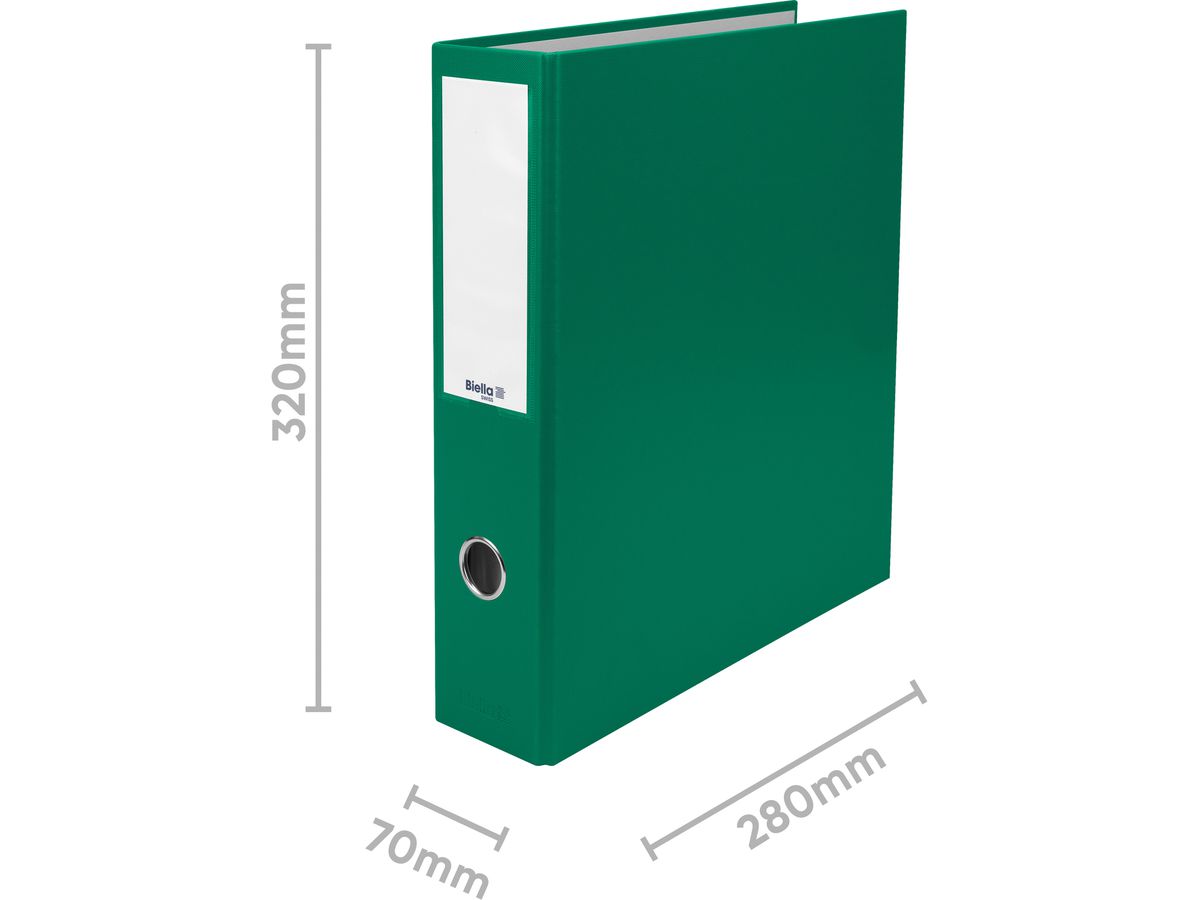 BIELLA Livre prés. Dinor-Quatro 7cm 12644730U vert, 4-anneaux A4 (7611365256181)