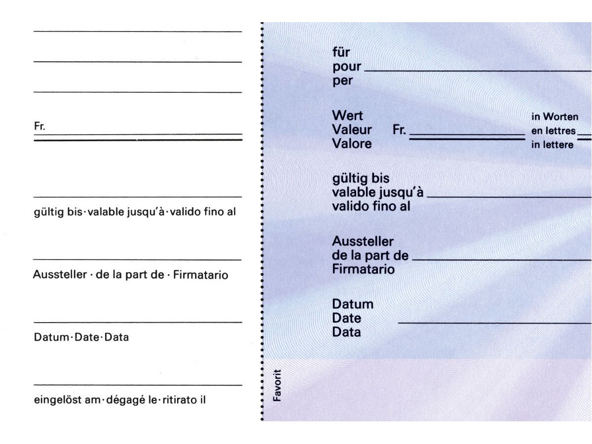 FAVORIT Geschenk-Gutscheine D/F/I 2059blau blau,20.5x10.5cm,Block à 25Bl. (7612149005117)