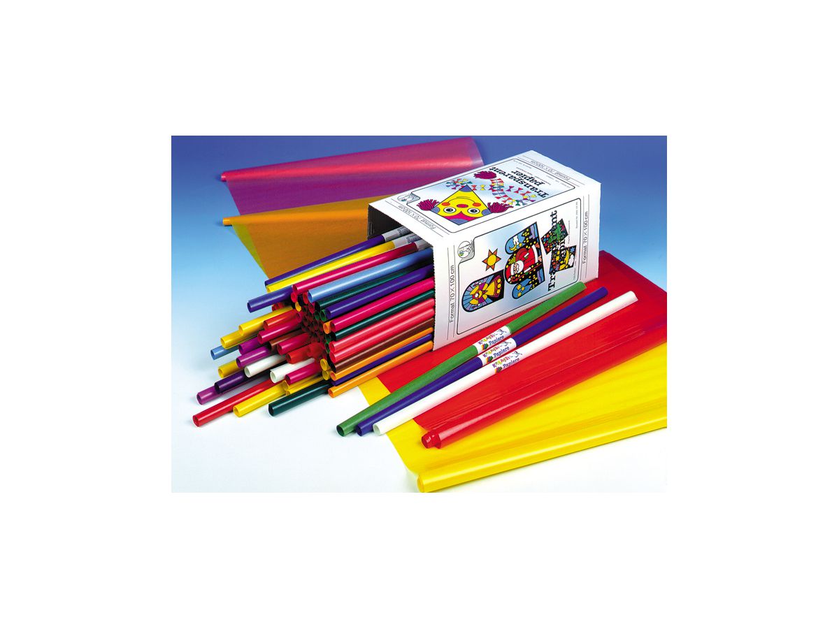 URSUS Papier transparent 70x100cm 2691499 42g,14 couleurs ass. 100 roul. (4008525724018)