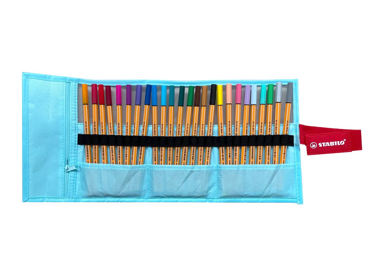 STABILO Rollerset point 88 0.4mm 8825-08-01CH 25 colori ass. blu pastello (4006381589314)