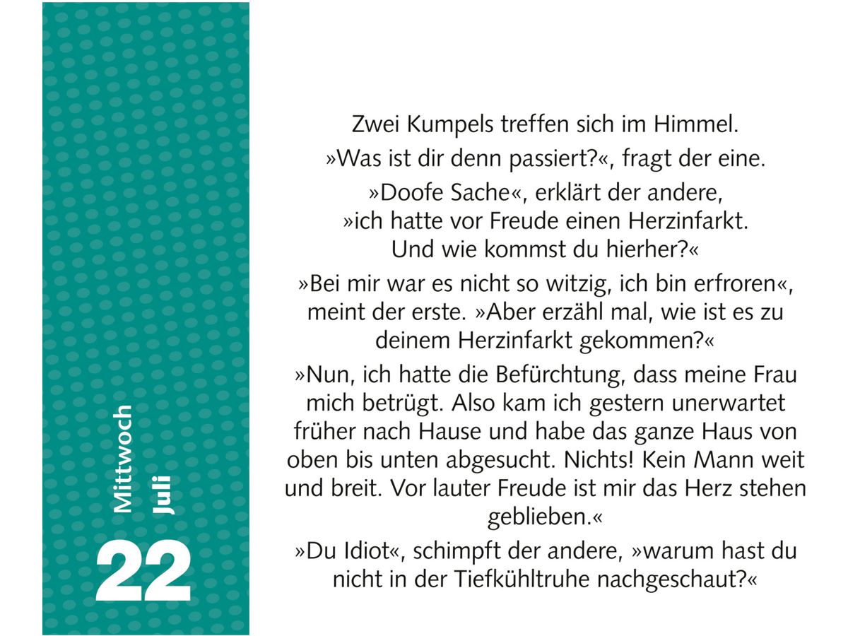 HARENBERG Calendrier détachable 2026 3310012+26 Witzirin DE 14x11cm (9783840036569)