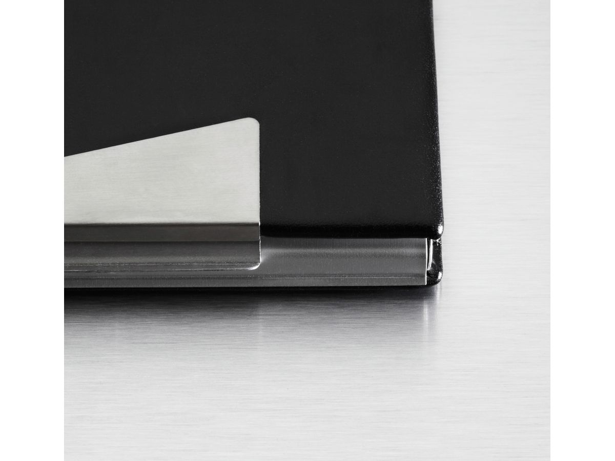 SIGEL Visitenkarten-Etui 62x95mm VZ131 silber/schwarz -20 Karten (4004360982224)