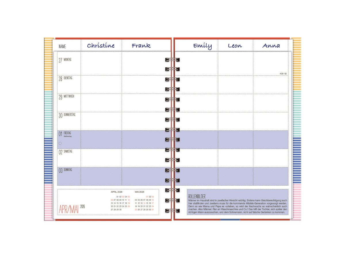 HEYE Familienagenda Mama AG 2026 21994+26 1W/2S DE 15.2x23.2cm (9783756410767)