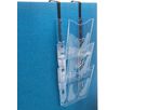 DEFLECTO Wandprospekthalter 3xA4 CP081YTCRY transparent Docupocket (5025348081332)