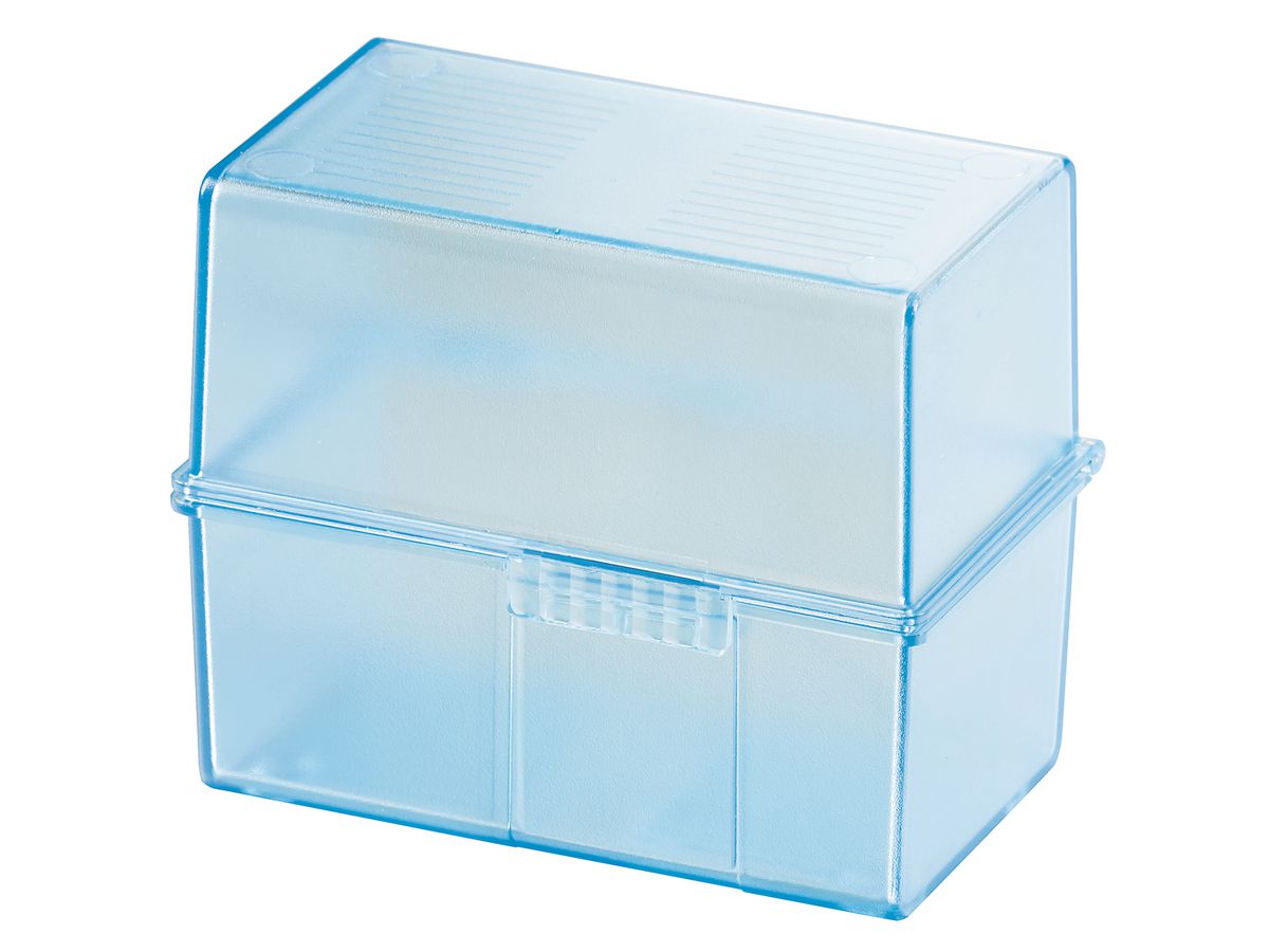 HAN Caisse de fichier A7 4.95 transl.-bleu pour 300 cartes (4012473977181)