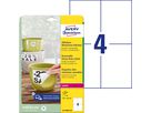 AVERY ZWECKFORM Etichette laser 105x148mm L4719REV2 white, weather pr. Remov. 20f. (4004182049808)