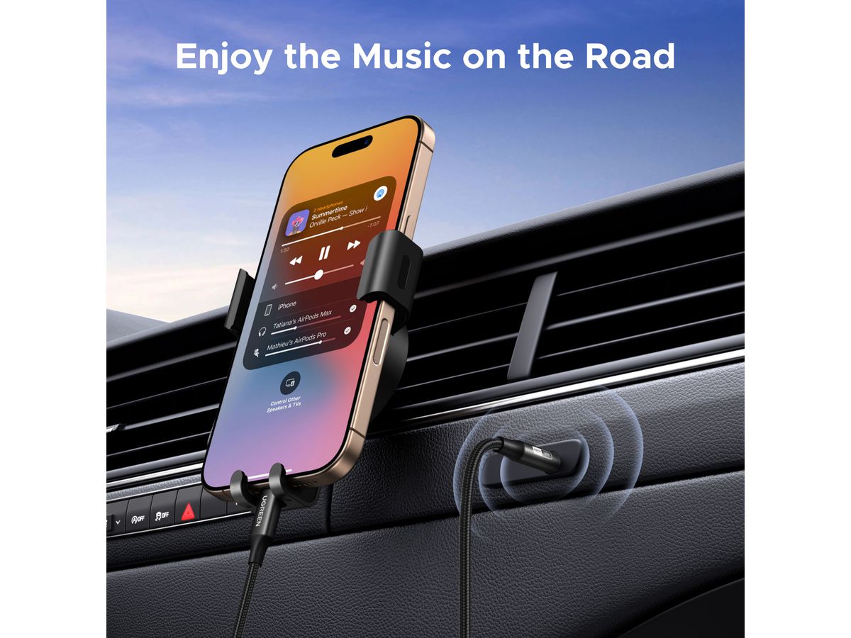 UGREEN Audio Adapter USB C, 3.5 mm 55734 Black, 1m (6941876257348)