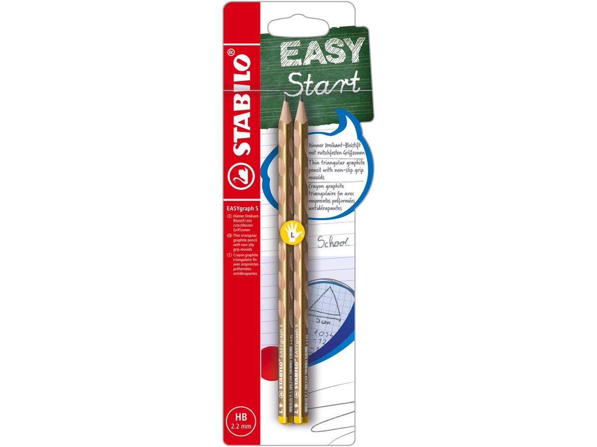 STABILO Crayon EASYgraph S HB B-56636-5 or, L 2 pcs. (4006381566360)