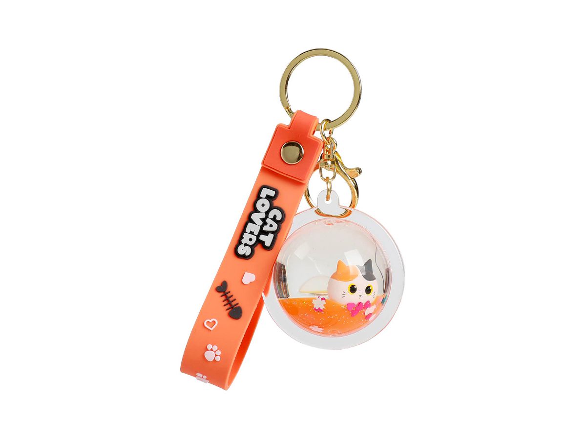 I-TOTAL Porte-clés boule XL2793B Orange Cat (8053634006803)