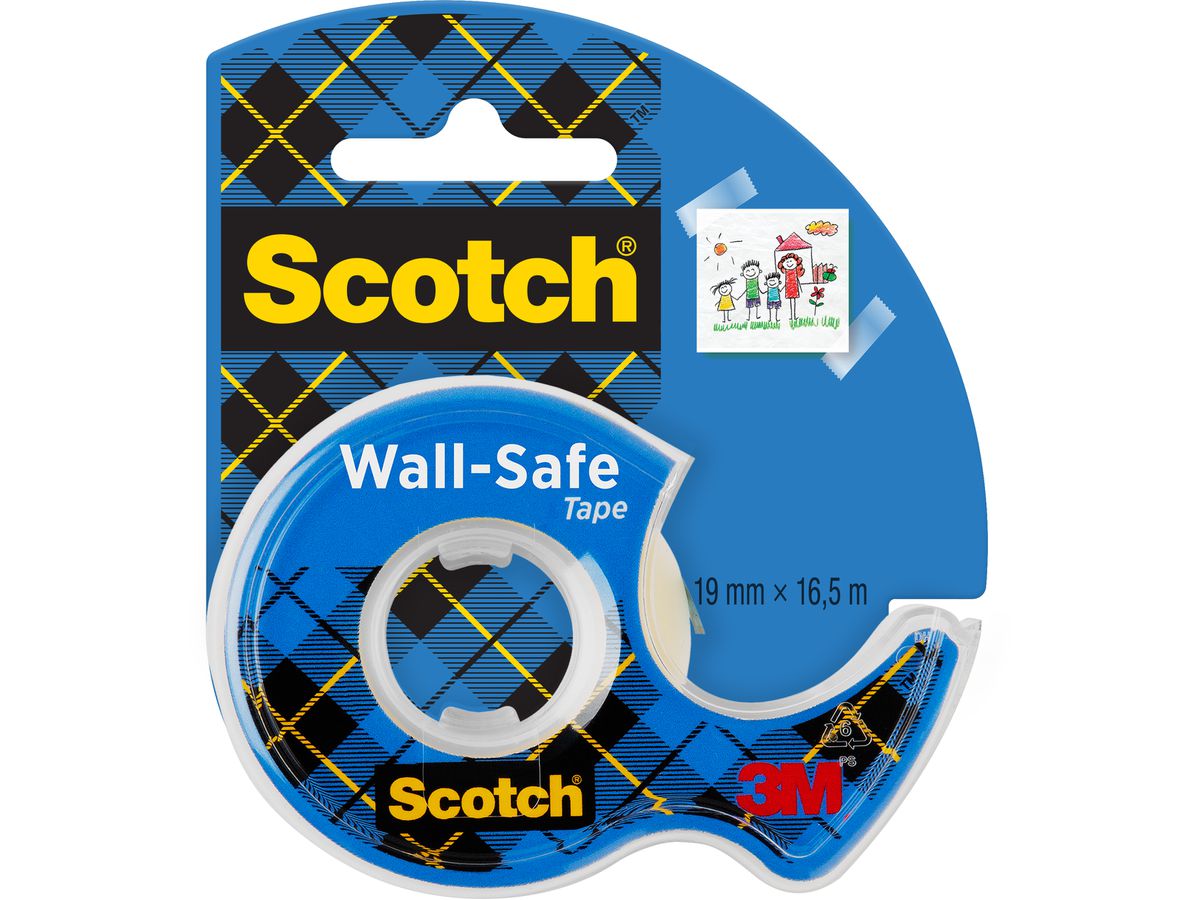 SCOTCH Wall Safe Tape 19mmx16,5m 183-EURO incl. 1 Tape (0068060501745)