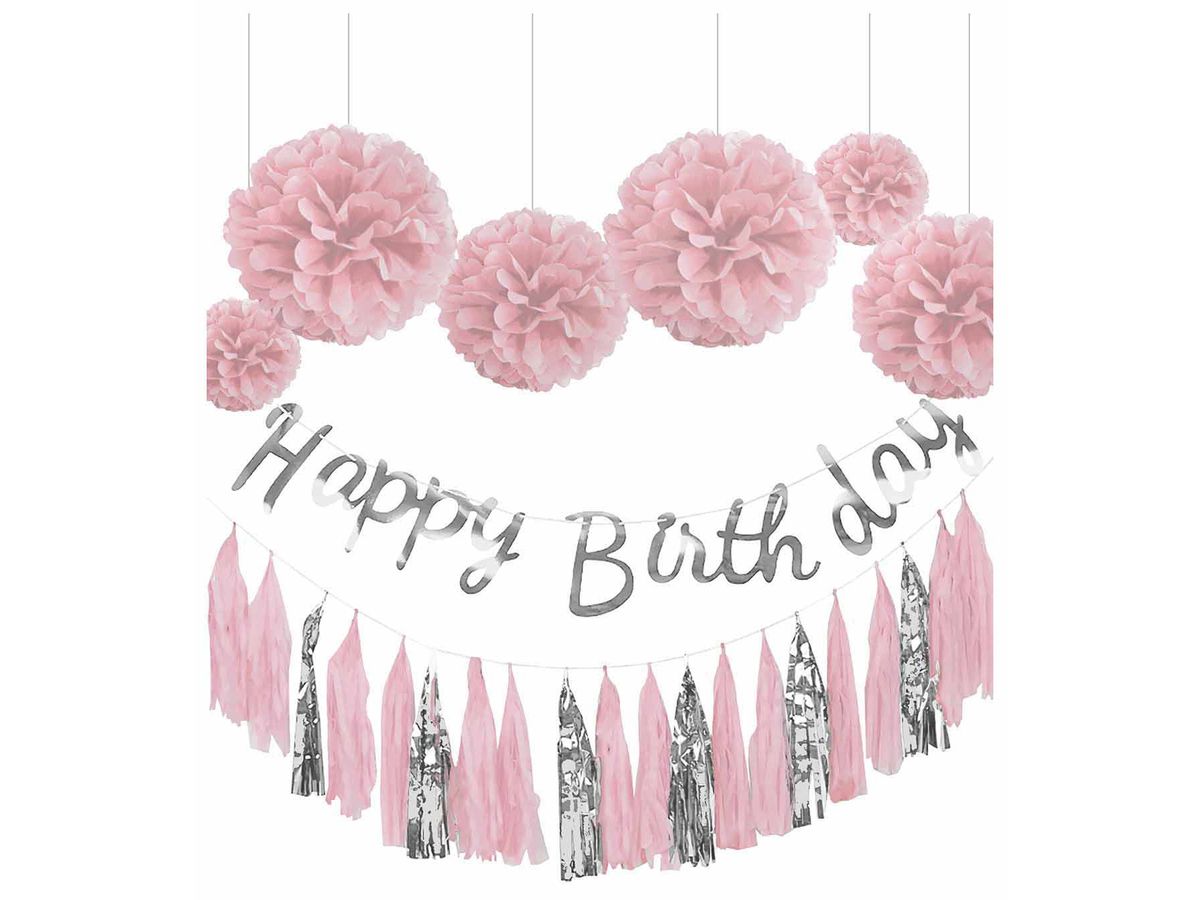 I AM CREATIVE Party Set, rosa, silber 6010.982 8 Stück (7611983208555)