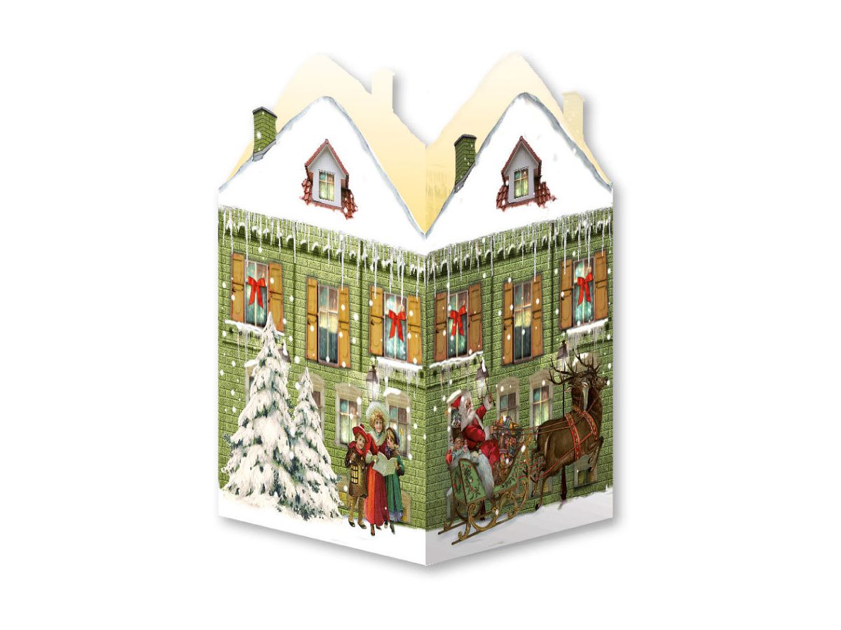 COPPENRATH Adventskalender 16.5x11.5cm 71022 Nostalgische Weihnachtshäuser (4050003710228)