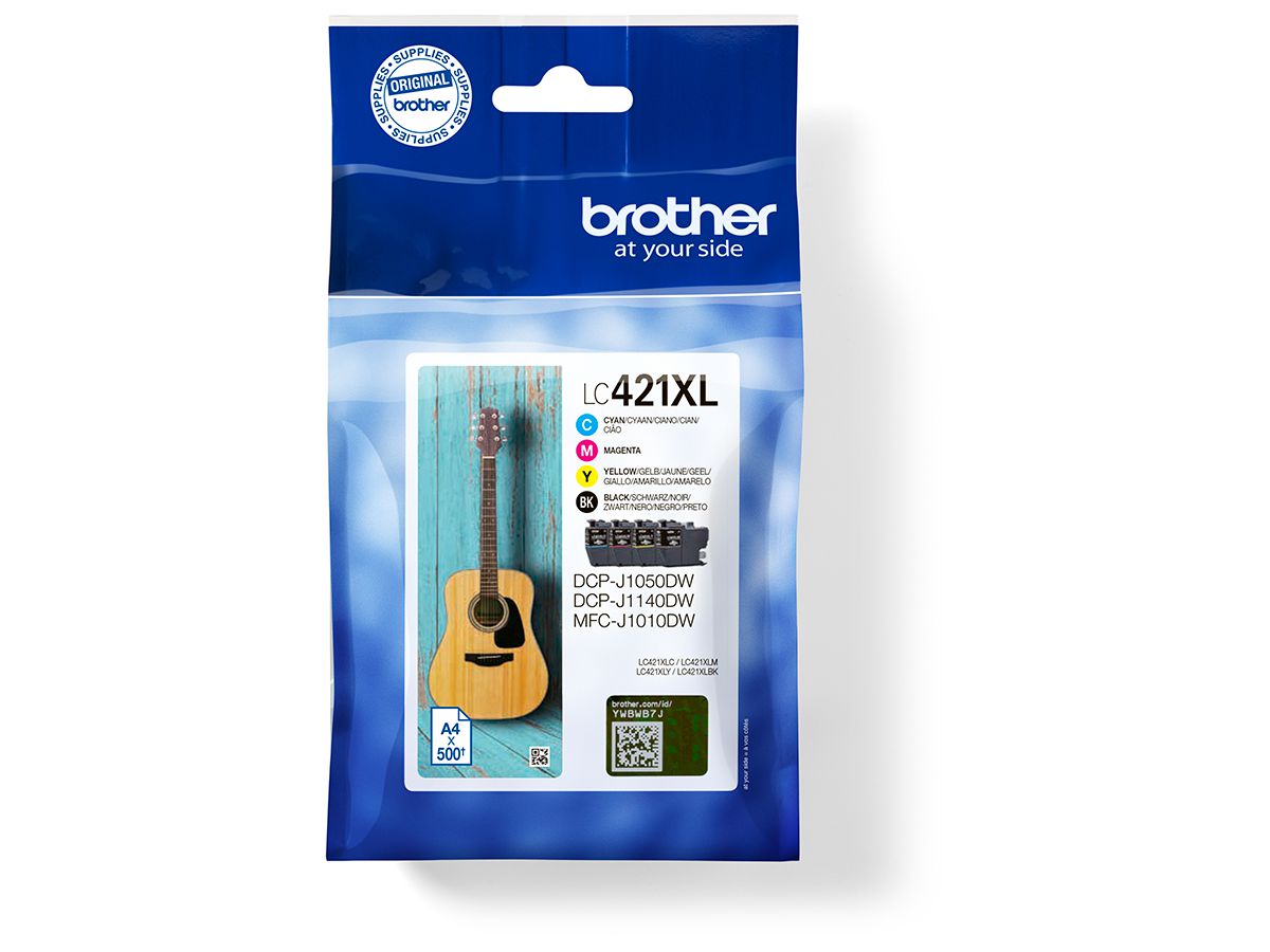 BROTHER Valuepack encre CMYBK LC-421XLVAL DCP-J1050 500 pages (4977766813594)