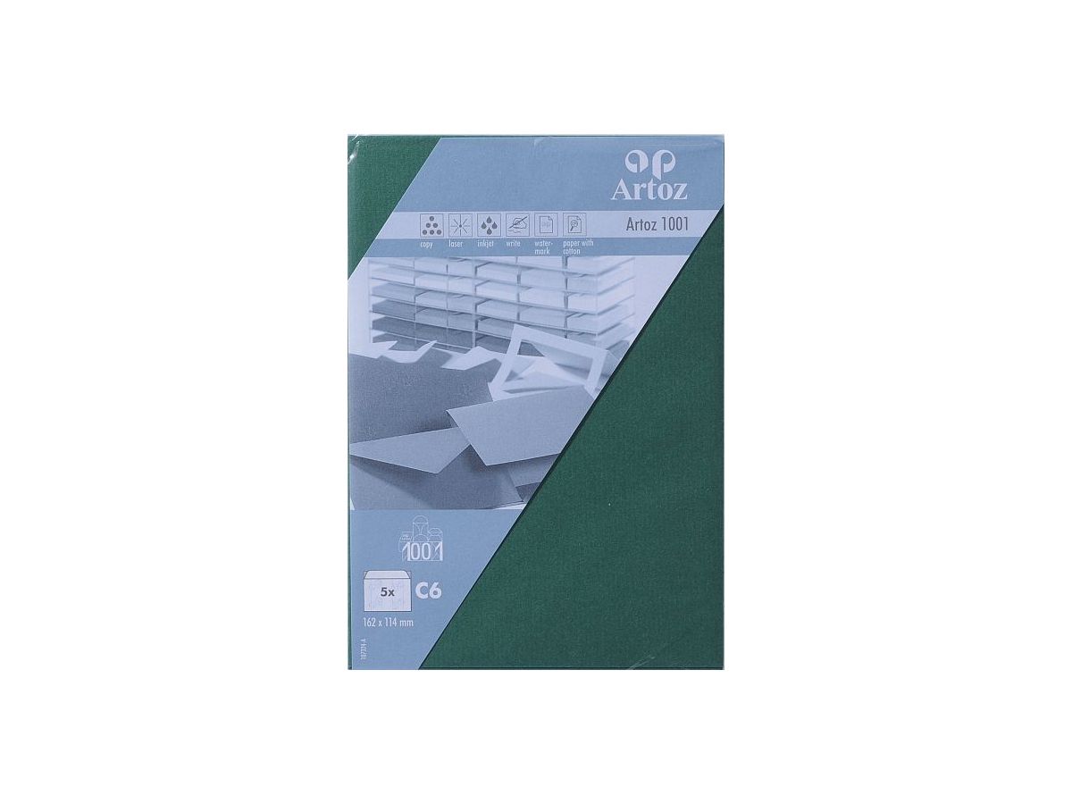 ARTOZ Enveloppes 1001 C6 107324183 100g, racing green 5 pcs. (7612450290578)