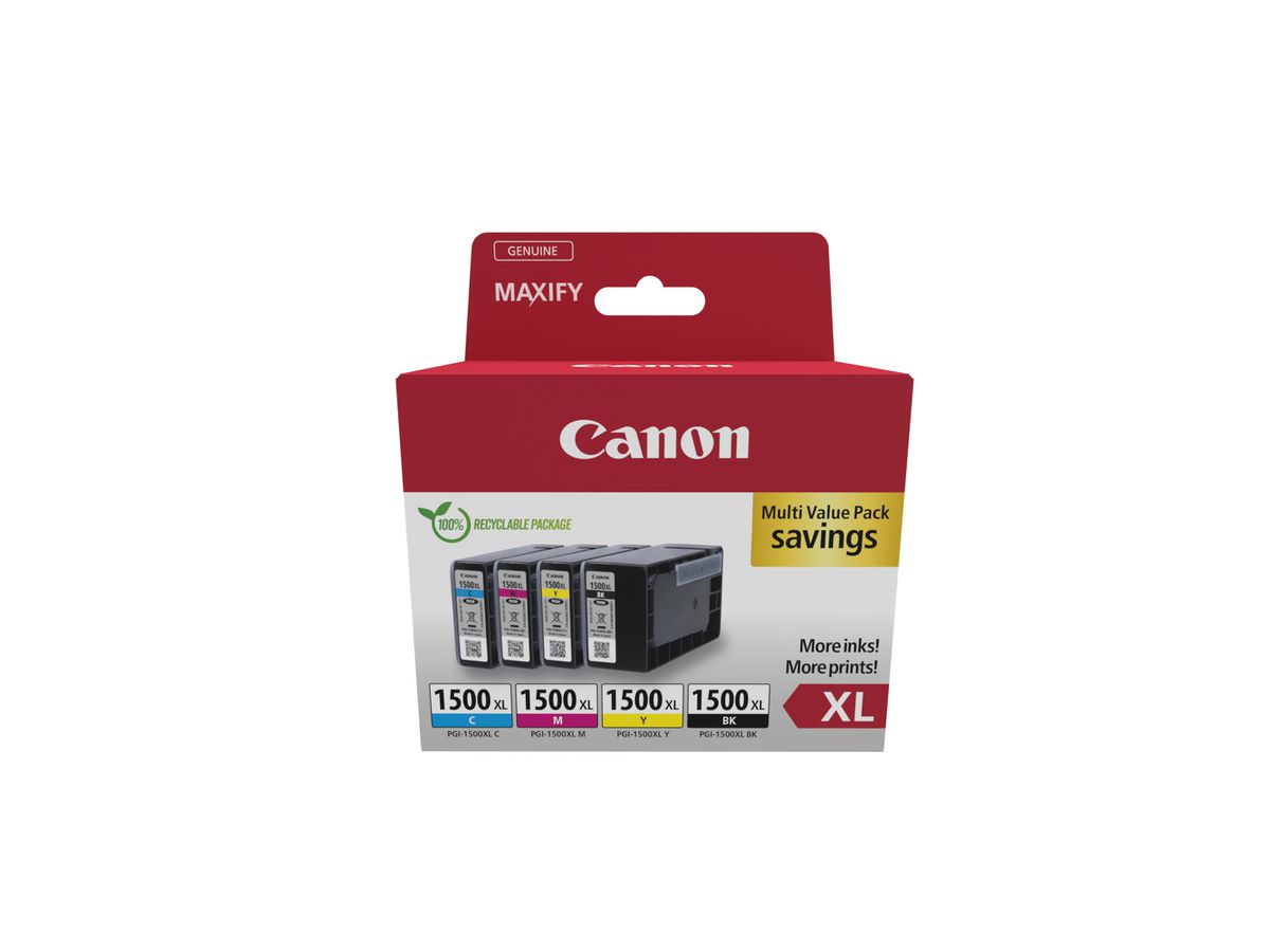 CANON Multipack encre XL BKCMY PGI-1500XL MAXIFY MB2050/MB2350 70.7ml (8714574679037)