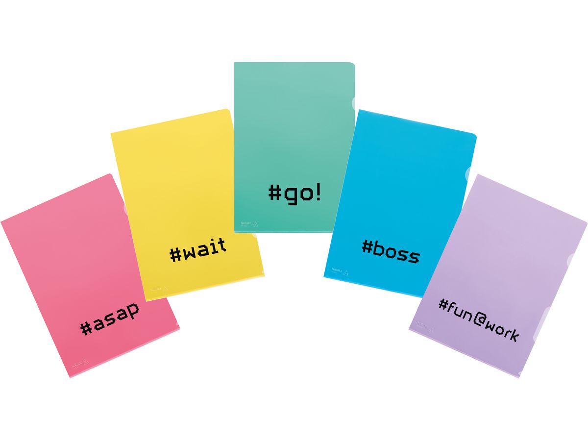 KOLMA Cartellina Fashion Hashtag 59.905.19 A4 assortiti 10 pezzi (7611967591888)