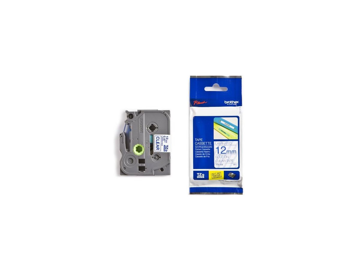 PTOUCH Ruban, laminé bleu/transp. TZe-133 PT-1280VP 12 mm (4977766684873)