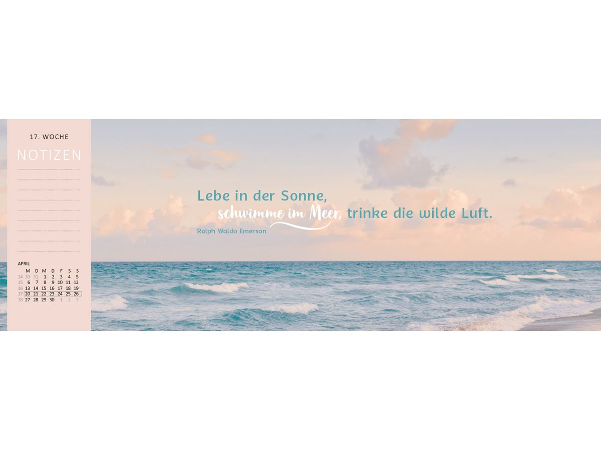 ARS EDITION Tischkalender 2026 13575 Sehnsucht Meer DE 29.7x11.5cm (4014489135753)