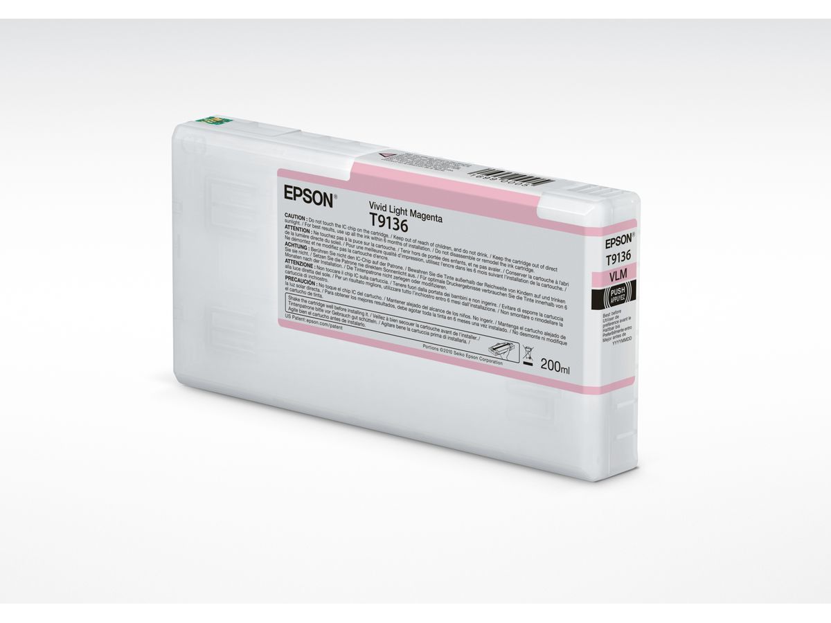 EPSON Cart. d'encre vivid light mag. T91360N SureColor SC-P5000 STD 200ml (8715946728551)