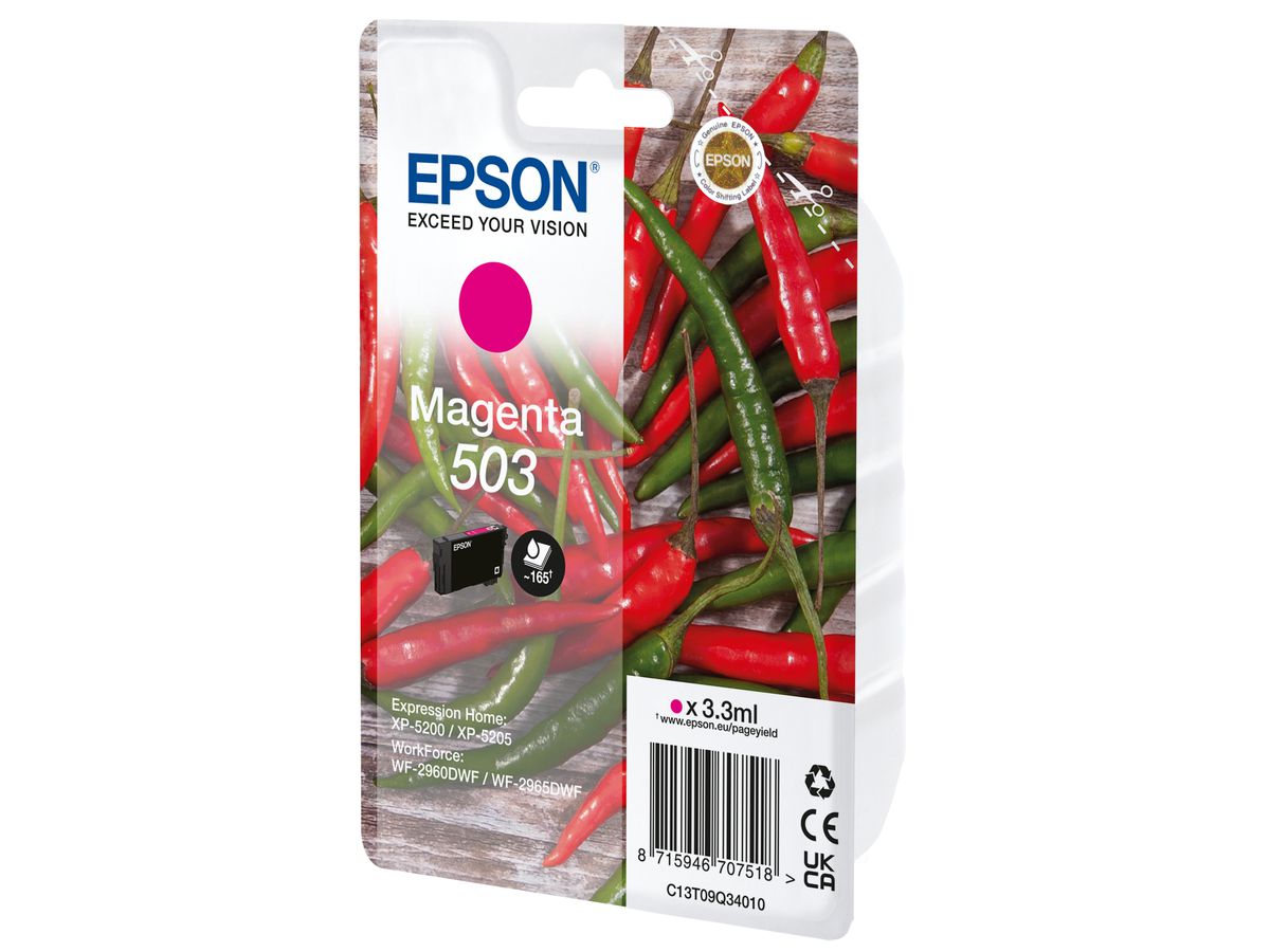 EPSON Tintenpatrone 503 magenta T09Q34010 WF-2960/65 165 Seiten (8715946707518)