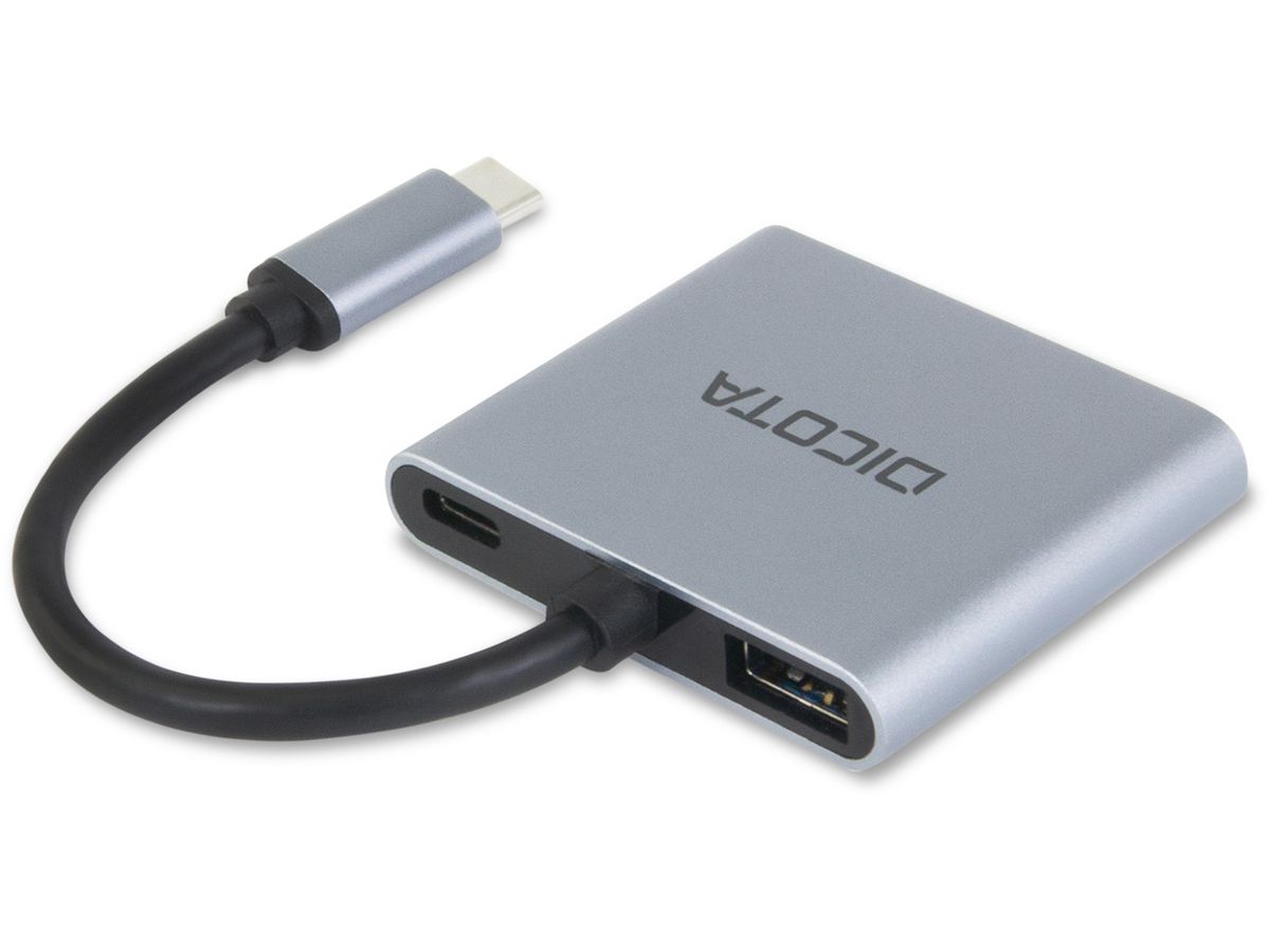 DICOTA Docking Station 4-in-1 USB-C D32063 4K HDMI PD 100W portable (7640239421400)