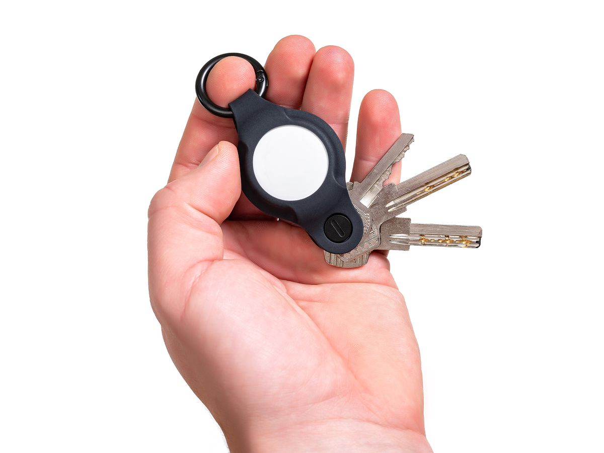 KEYSMART Air Flex Silicone KS041-BLK Key Holder for AirTag, Black (0810024053964)