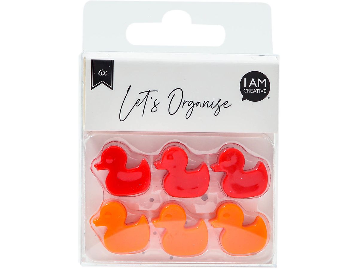 I AM CREATIVE Magnet Ente Let`s Organize 4035.48 rot 6 Stück (7611983215454)
