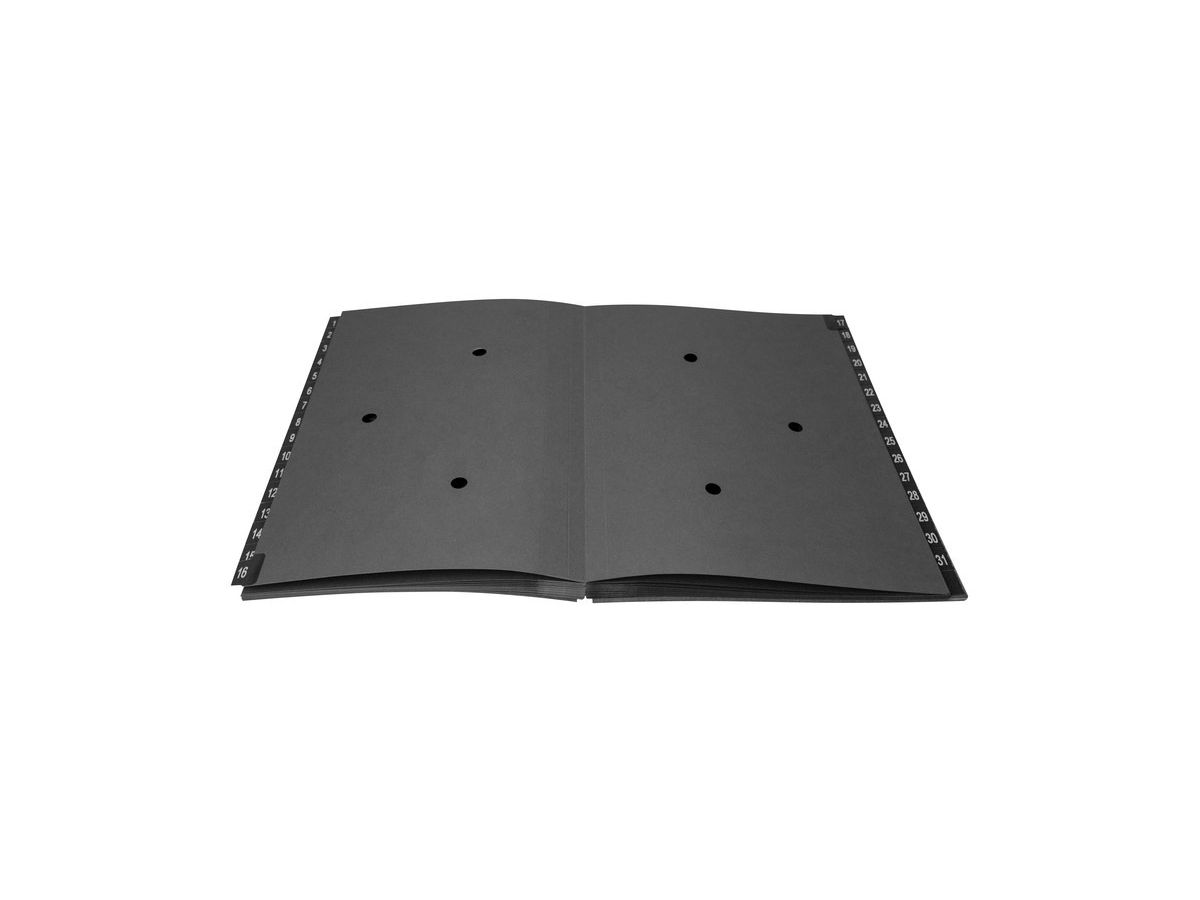 BIELLA Classeur à compartiments A4 32343100U noir, 1-31 (7611365342327)