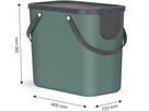 ROTHO Boîte de recyclage Albula 25lt 1024905092 Mistletoe green 180x332x180mm (7610859202482)