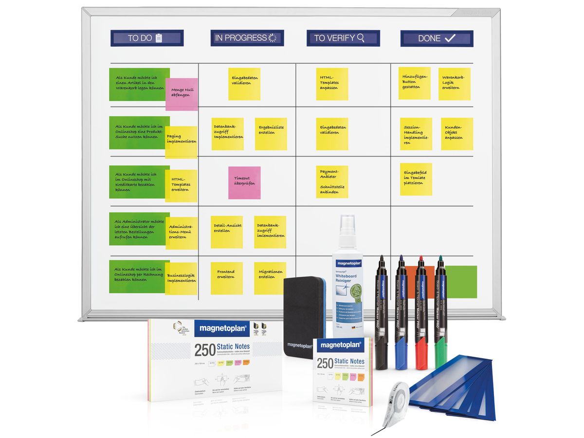 MAGNETOPLAN SCRUM Board 1200x900mm 1240498 Standard acc. incl. (4013695059211)