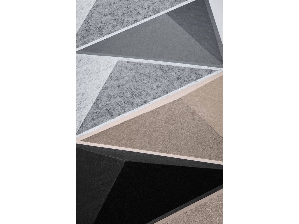 SUONO Wandelement 48x42x8cm 3117.U09.3800 TILES 3D, CONE, grau 6 Stk. (7640439765168)