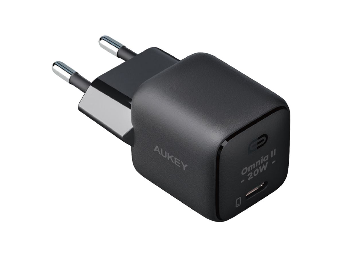 AUKEY Minima 20W GaN USB-C PA-B1T BK Wall Charger, Black (0689323786145)