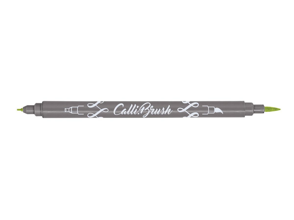 ONLINE Callibrush Pen Double Tip 2mm 19057/6 Fluo Green (4014421190574)