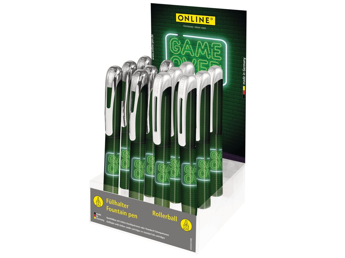 ONLINE PET-Display Game Over 08376/12 Füllhalter, Tintenroller (4014421083760)