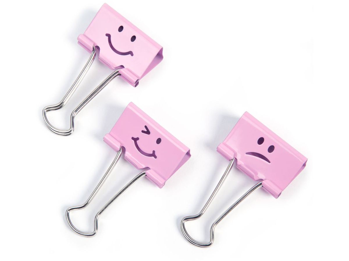 RAPESCO Foldback Clip Emoji 32mm 1352 rose 20 pcs. (5018505025904)