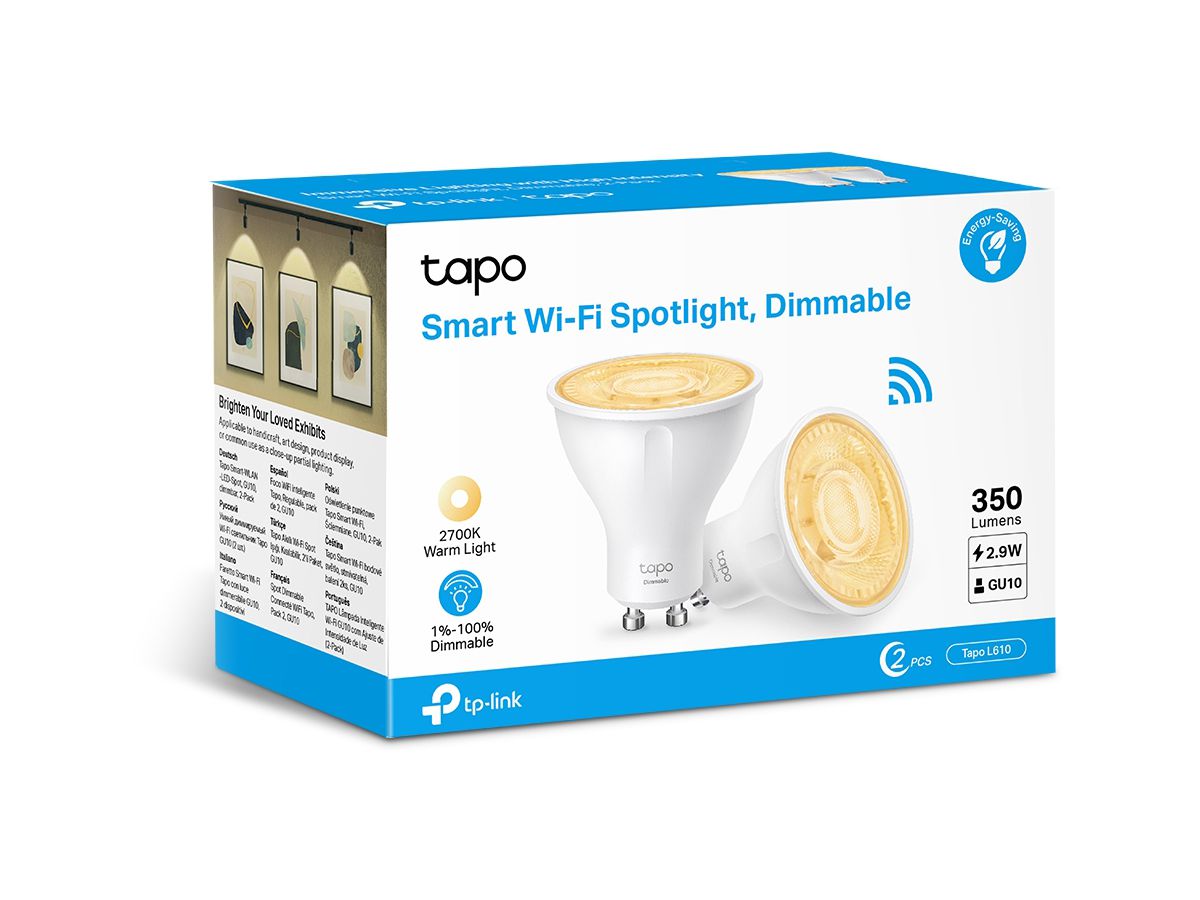 TP-LINK TapoL610(2-pack) Tapo L610(2-pack) Smart WiFi Spotlight Dimmable (4897098685730)