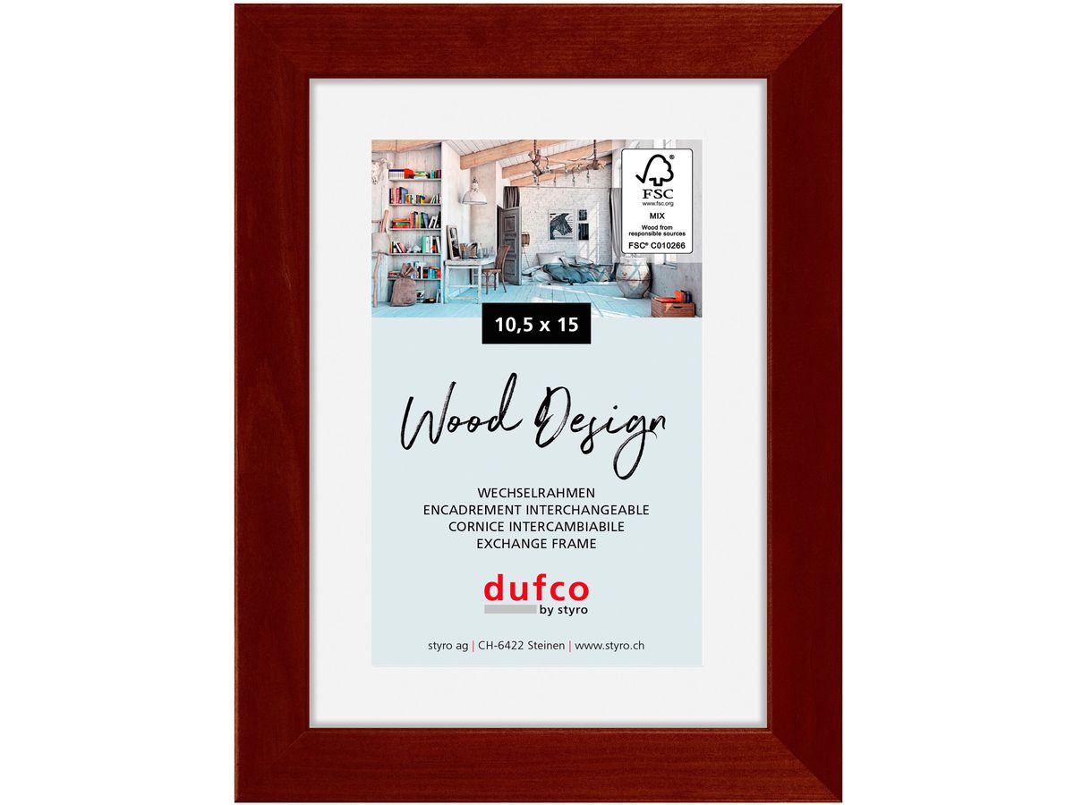 DUFCO Cadre bois 10.5x15cm 1610.80094 Toronto acajou (7610259800943)