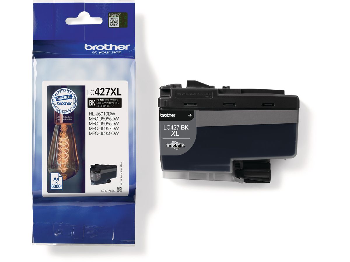BROTHER Cartouche d'encre HY noir LC-427XLBK MFC-J5955 6000 pages (4977766815499)