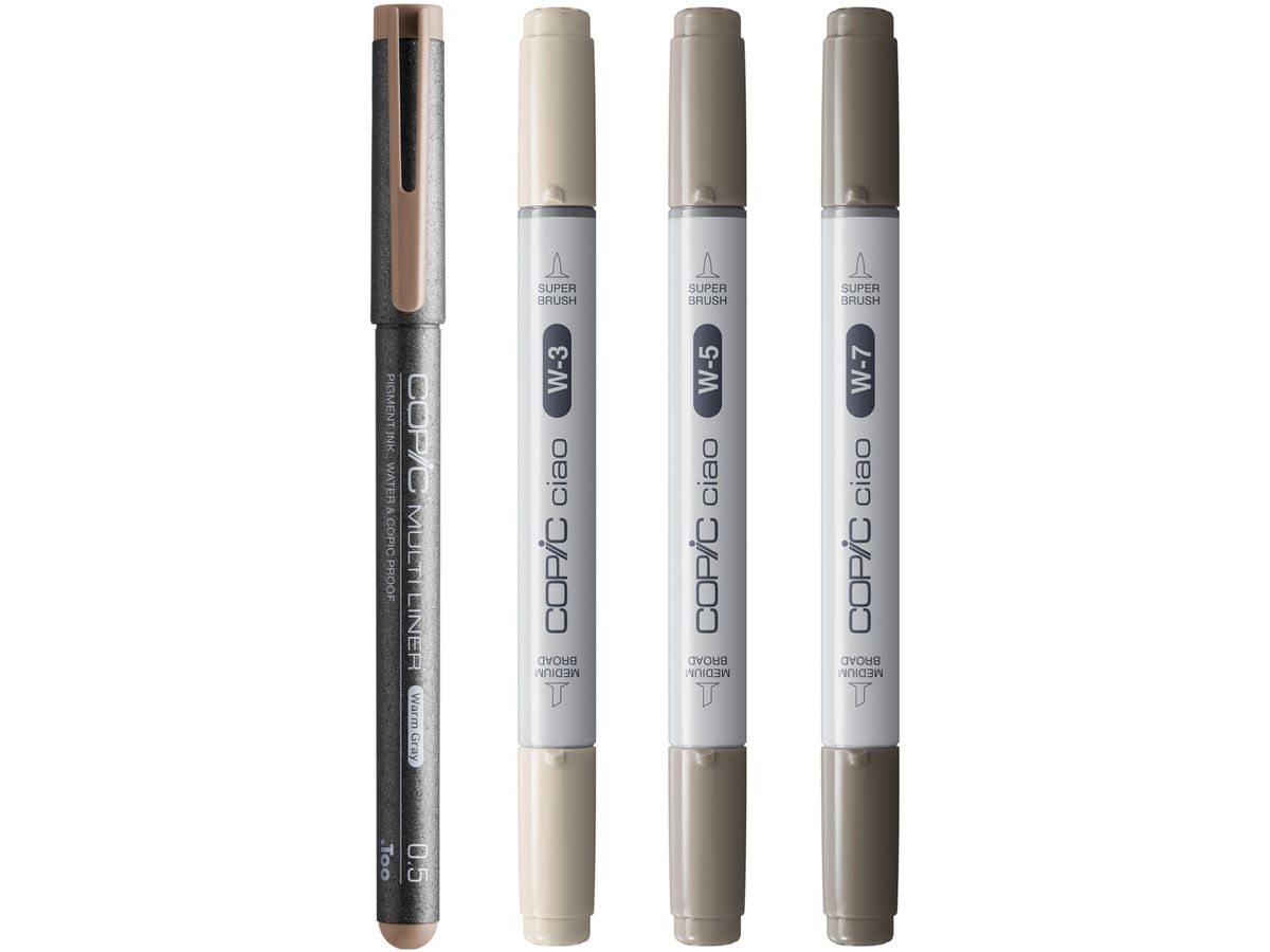 COPIC Marker Ciao Shade Set 22075420 Dark Warm Gray 4 Stück (4013695268019)