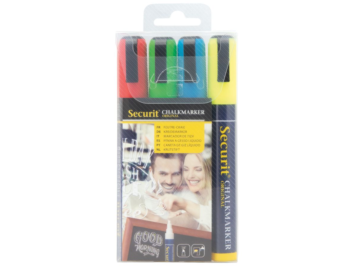 SECURIT Marker Craie 2-6mm SMA510-V4 ass. 4 pcs. (8718226491169)