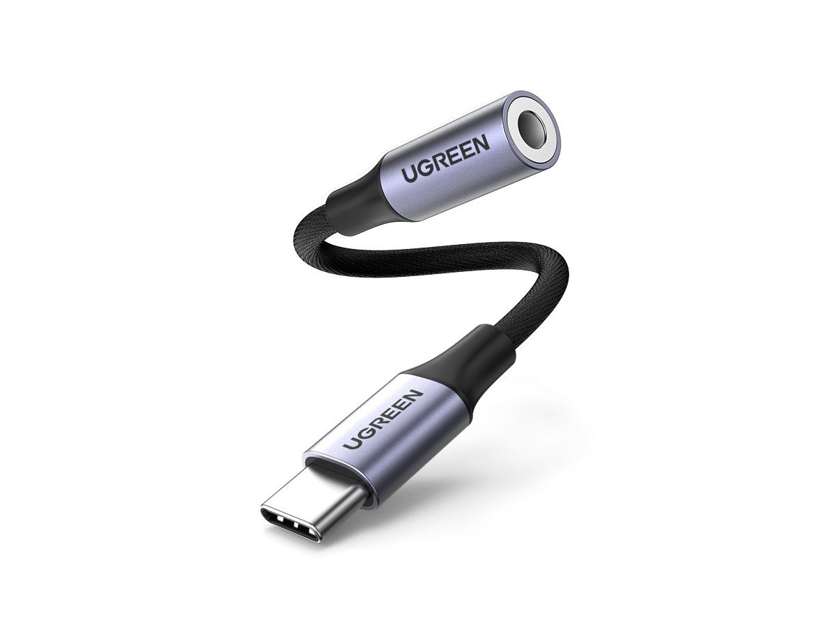 UGREEN Cable USB-C to 3.5mm M/F 80154 Alu Shell with Braided 10cm (6957303881543)