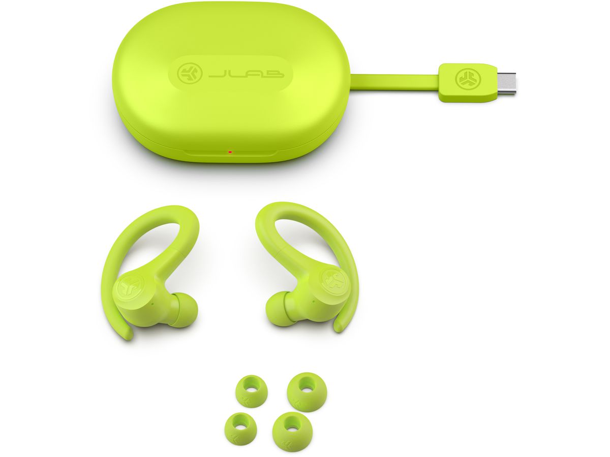 JLAB Go Sport+ Earbuds IEUEBGAIRSPRTRYEL124 True Wireless, Neon Yellow (0812887019736)